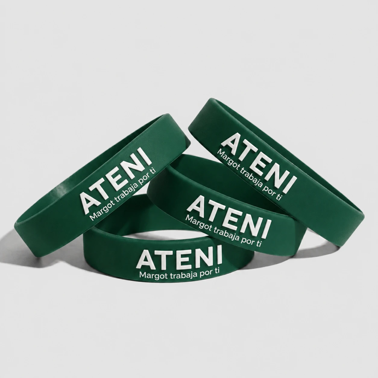 Pulseras de silicona personalizadas sobre relieve a color