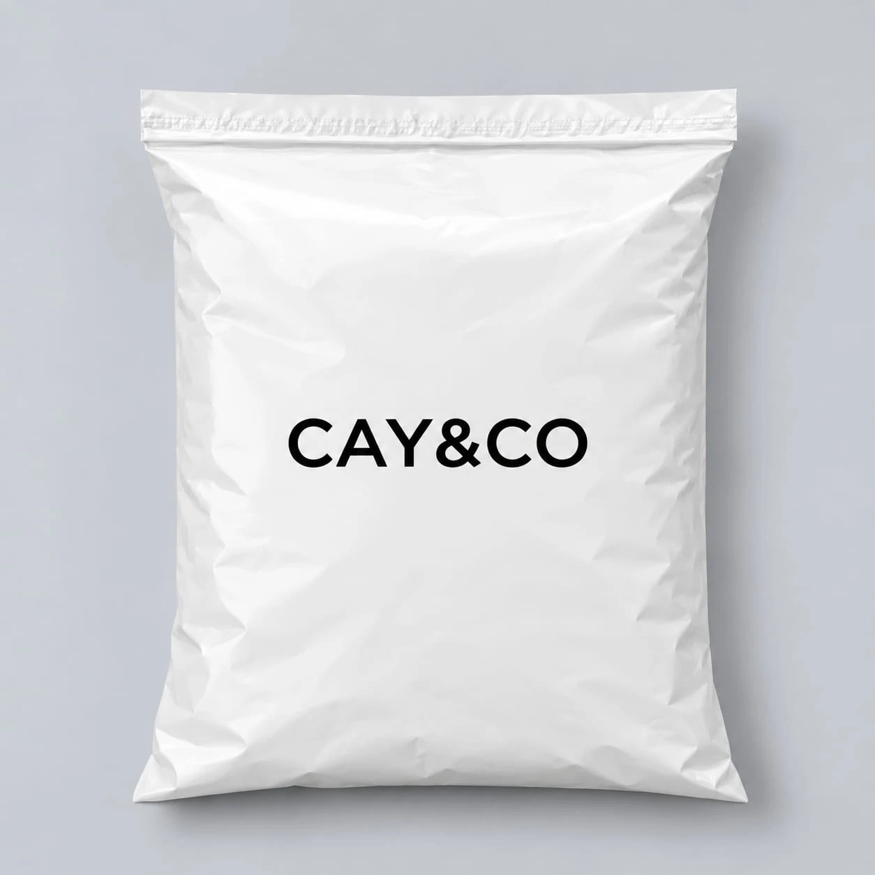Bolsas de envío personalizadas blanca a 2 caras personalizado con logo - Producto promocional para empresas y eventos