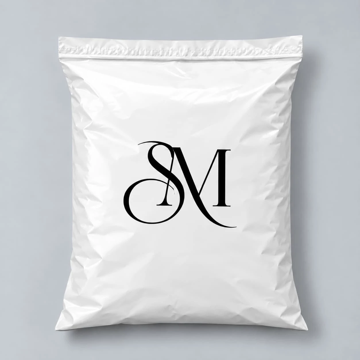 Bolsas de envío personalizadas blanca a 1 cara - Wyapromo
