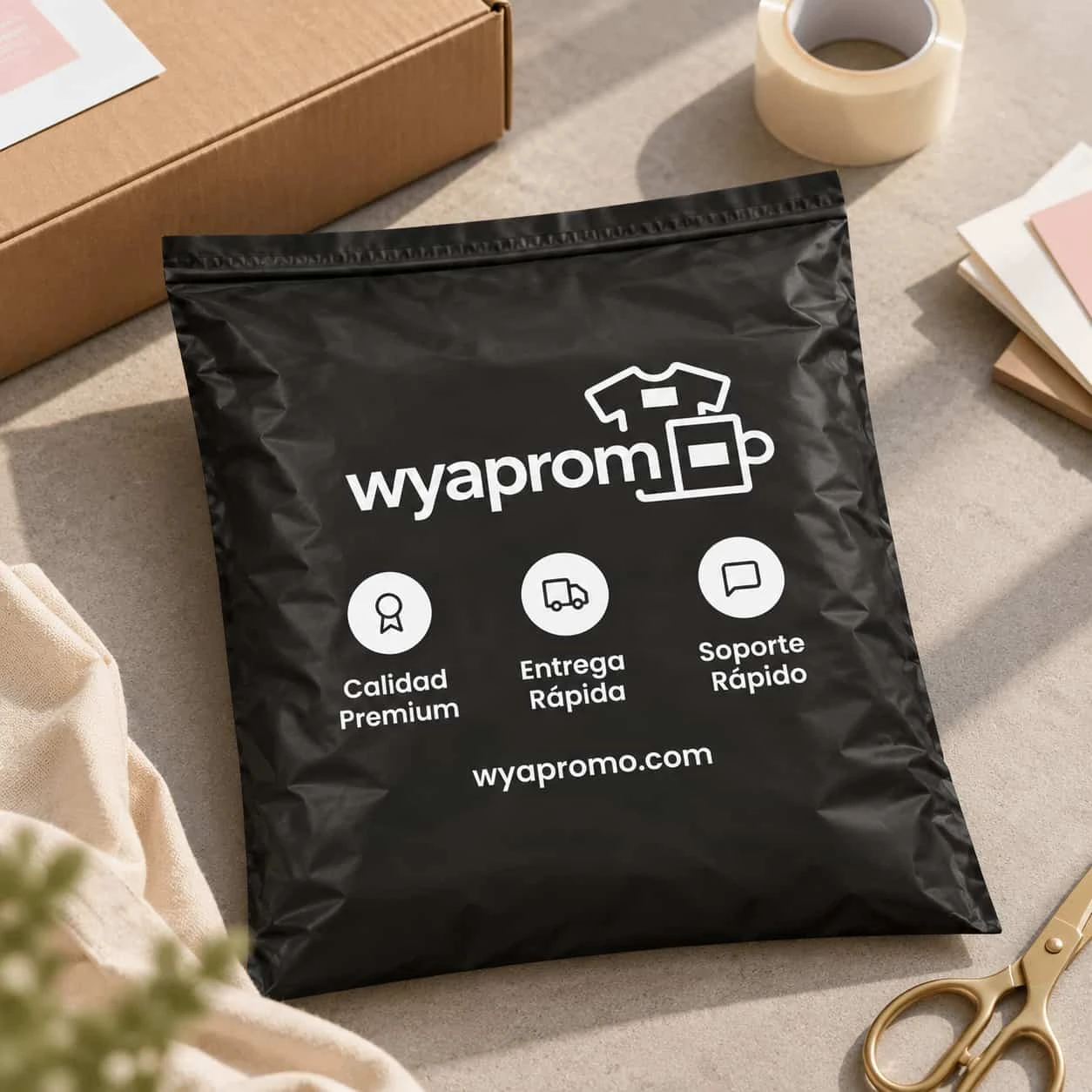 Bolsas de envío personalizadas a 2 caras - Vista 3
