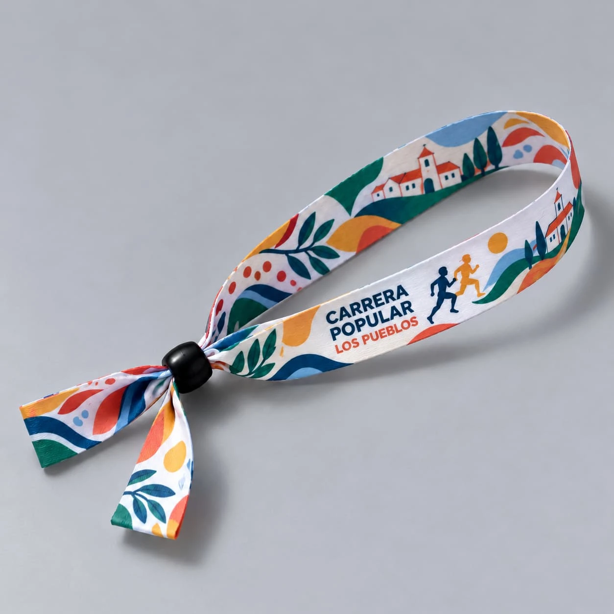 Pulseras de tela bordadas personalizadas con cierre ilimitado personalizado con logo de empresa - Wyapromo