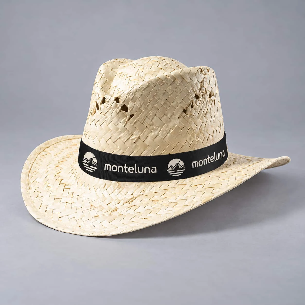 Sombreros de paja blancos personalizados personalizado con logo - Producto promocional para empresas y eventos