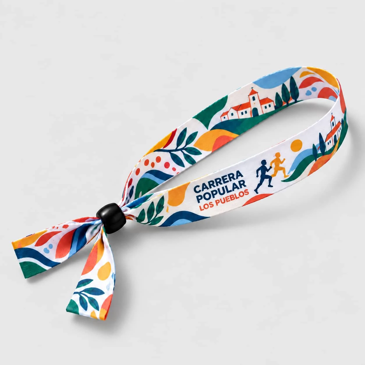 Pulseras de tela bordadas personalizadas con cierre ilimitado personalizado con logo de empresa - Wyapromo