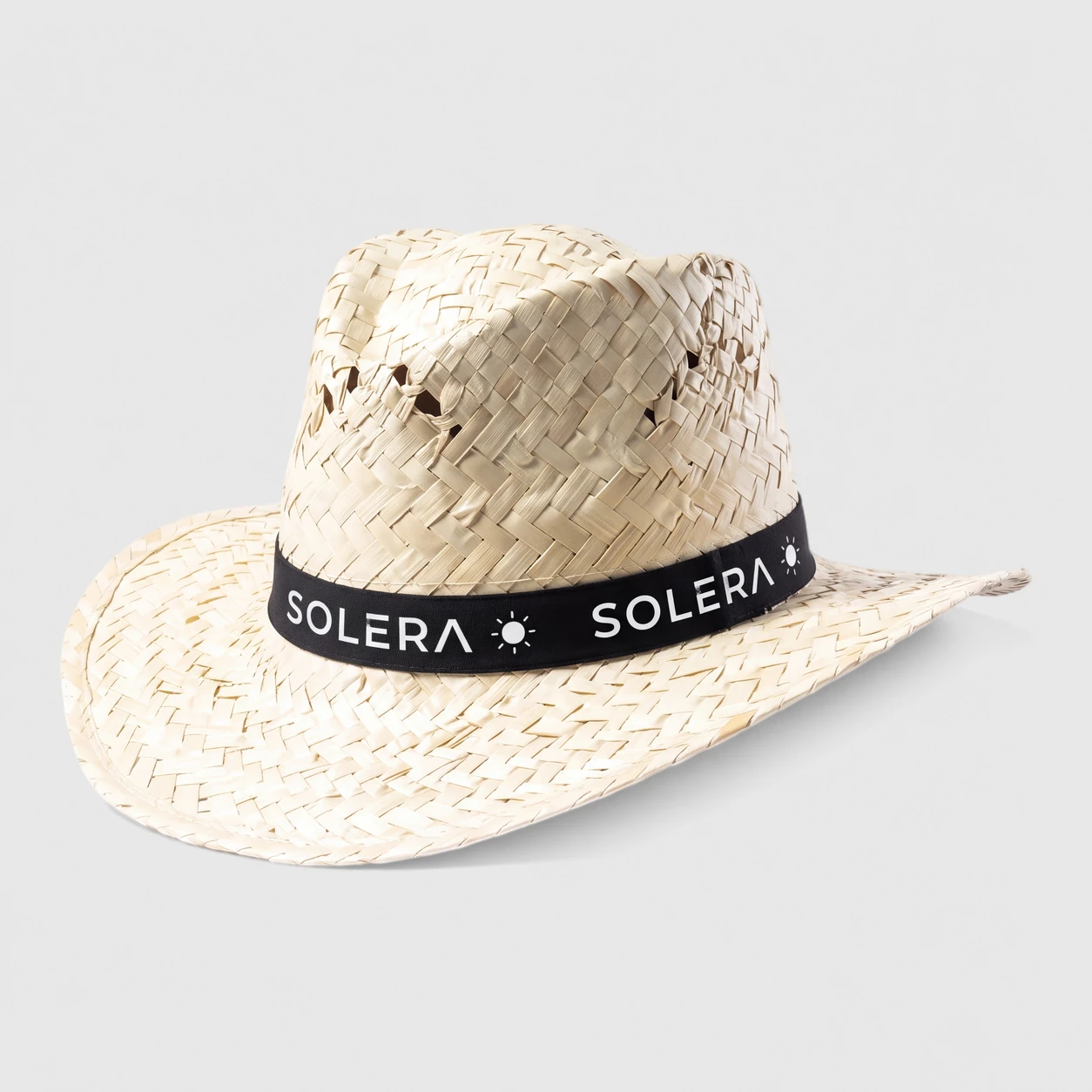 Sombreros de paja blancos personalizados personalizado con logo - Producto promocional para empresas y eventos