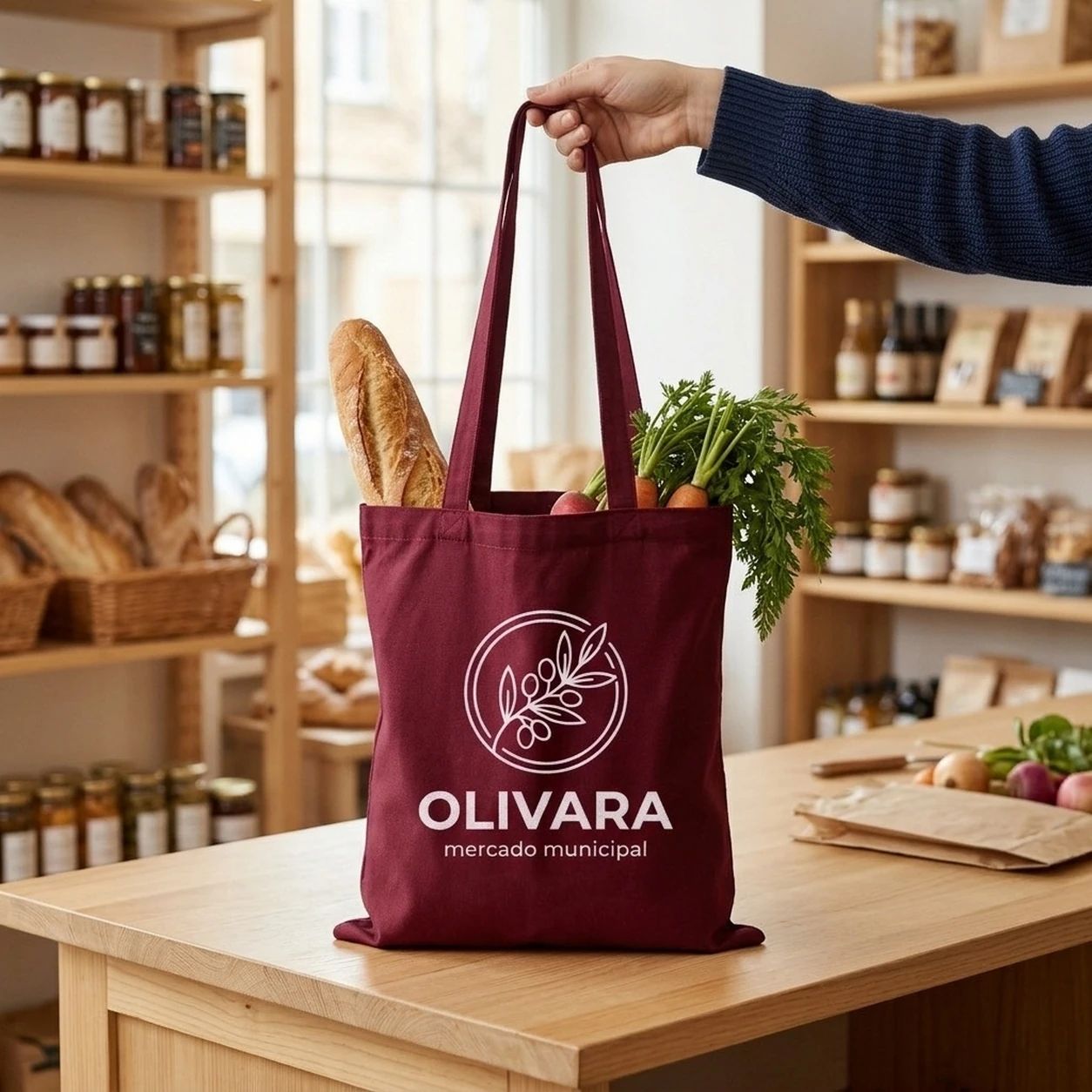 Bolsas de algodón de colores personalizadas - Vista 2