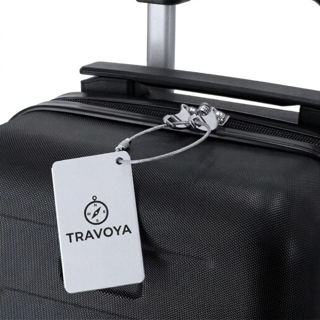 Identificadores de maleta personalizados de aluminio con avión - Vista 2