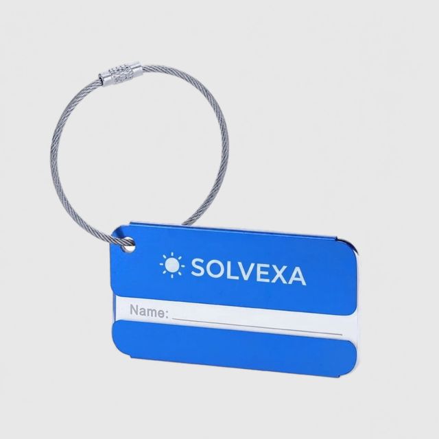 Identificadores de maleta personalizados de aluminio reciclado - Wyapromo
