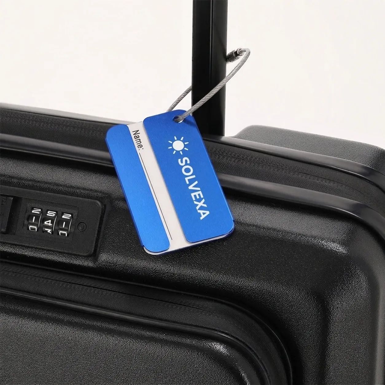 Identificadores de maleta personalizados de aluminio reciclado - Vista 2
